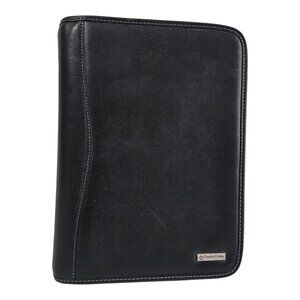 Franklin Covey 7 Ring Binder Planner Black Leather Zip Around Interior Pocket